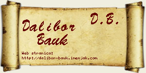 Dalibor Bauk vizit kartica